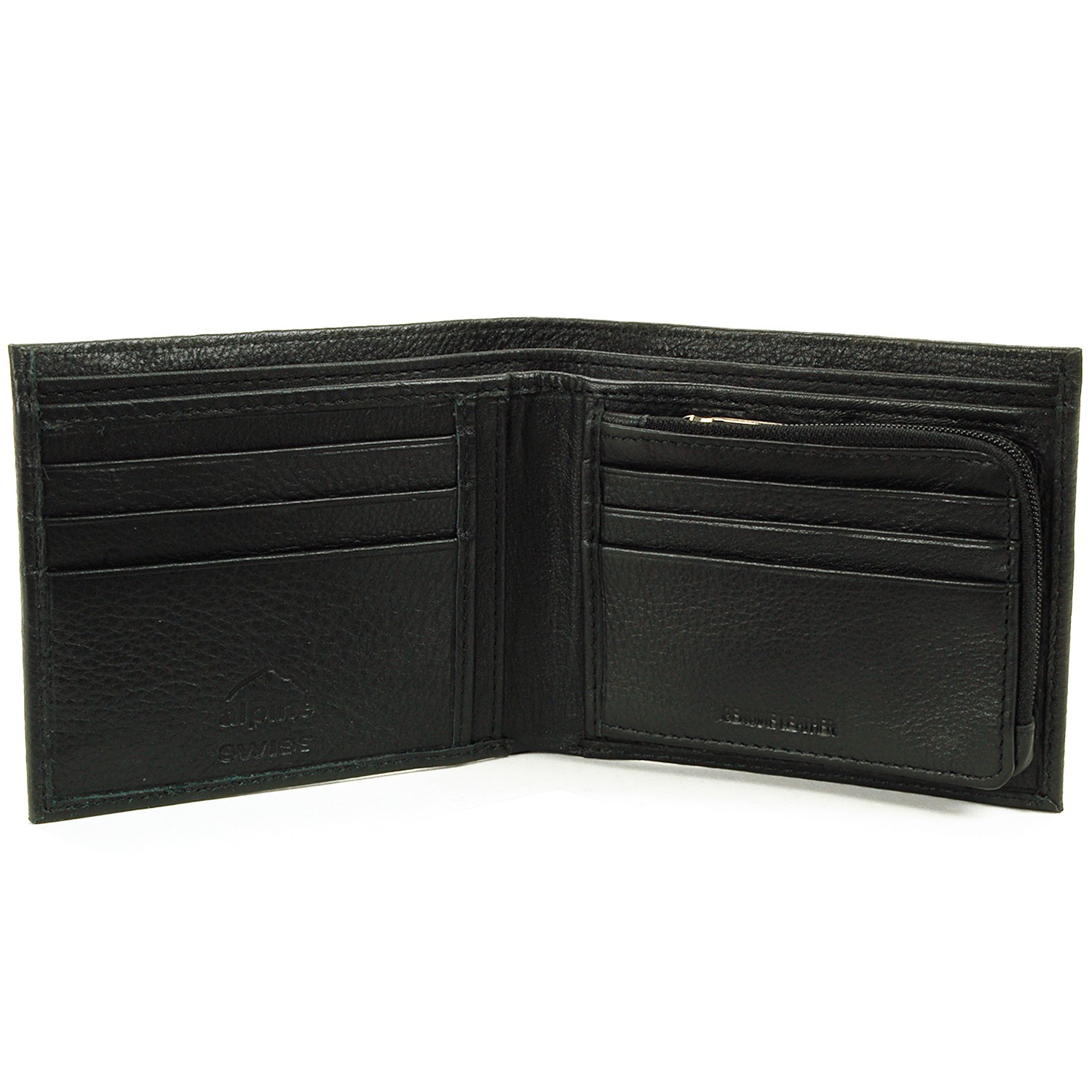 Mens Leather Wallet With Zip Coin Pocket